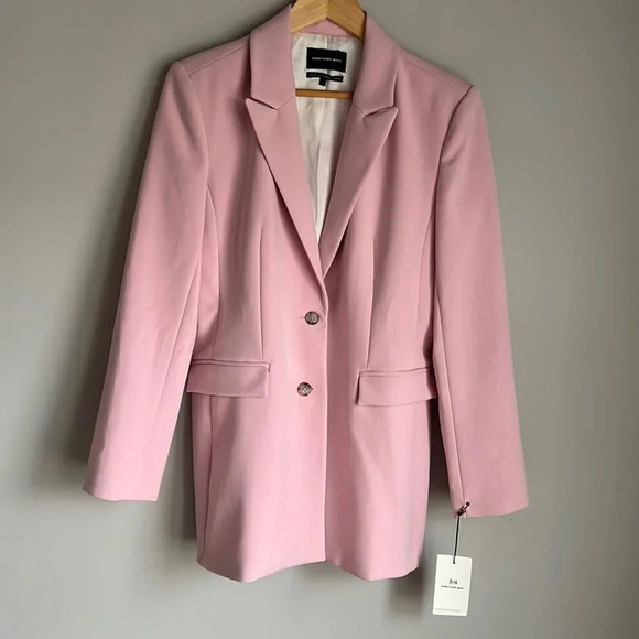 NWT Something Navy Pink Carnation Powerhouse Blazer - Picture 3 of 13